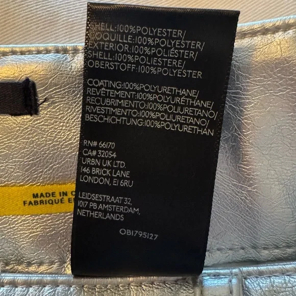 NWT Maeve by Anthropologie Colette Silver Cropped Wide-Leg Metallic Pants - Picture 10 of 13